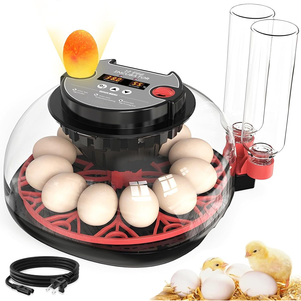 Quail Egg Incubator - 12 Egg Incubator Automatic Turning Digital