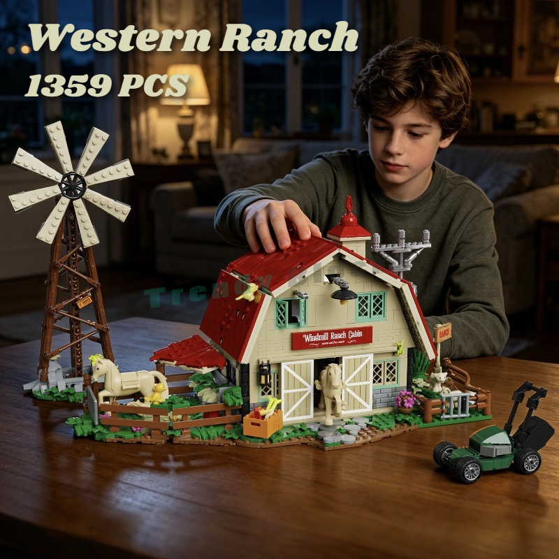 1359PCS Western Windmill Ranch - Agriculture Farm House 评论和价格
