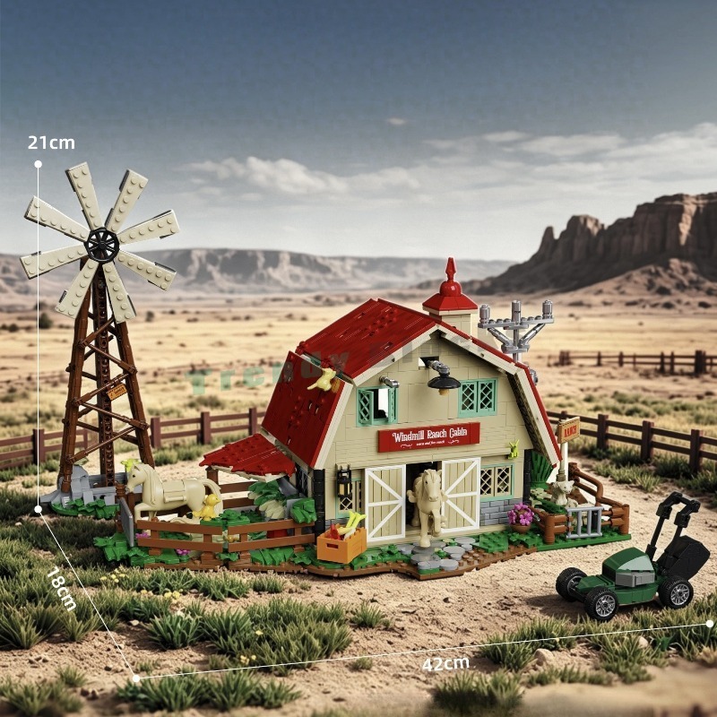 1359PCS Western Windmill Ranch - Agriculture Farm House 评论和价格