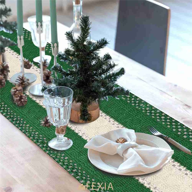 DT15 Boho Farmhouse Table Runn - Agriculture Farm House 评论和价格